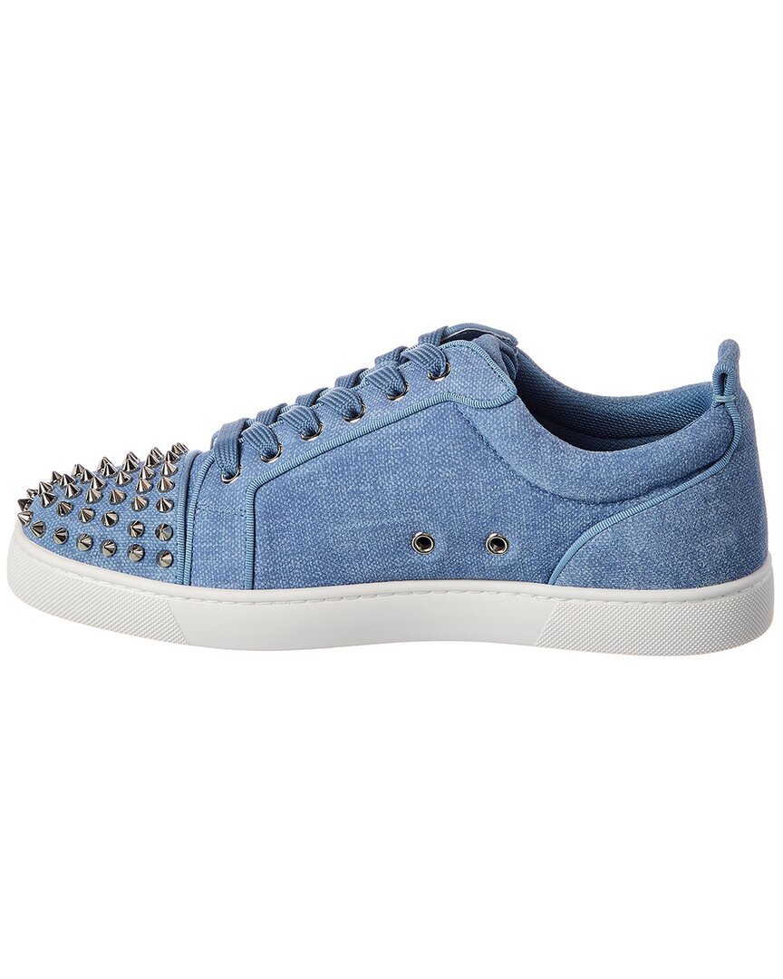 Christian Louboutin Christian Louboutin Louis Junior Spikes Canvas & Leather Sneaker