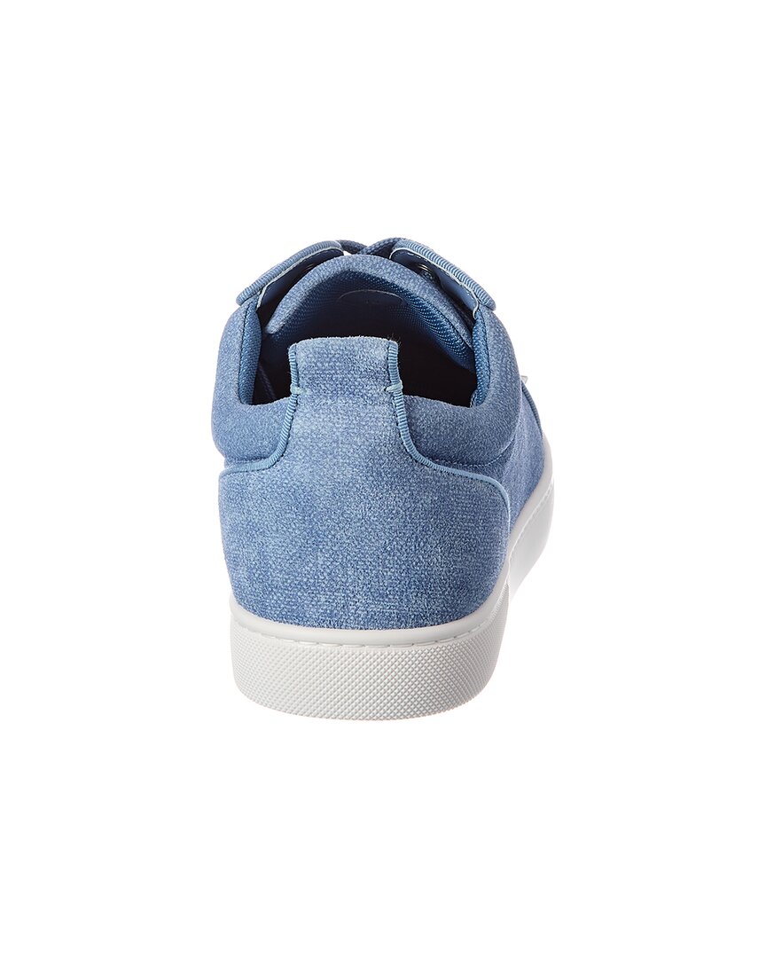 Christian Louboutin Christian Louboutin Louis Junior Spikes Canvas & Leather Sneaker