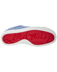 Christian Louboutin Christian Louboutin Louis Junior Spikes Canvas & Leather Sneaker