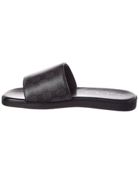 Gucci Gucci Gg Coated Canvas Slide