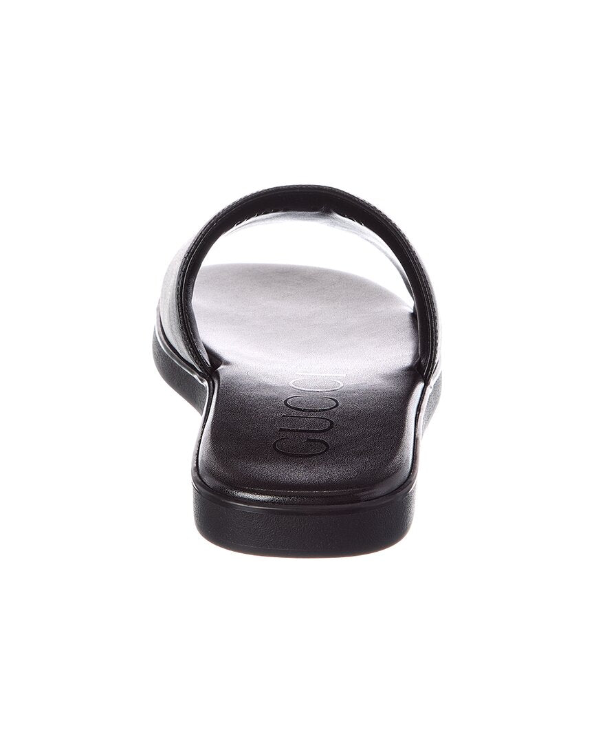 Gucci Gucci Gg Coated Canvas Slide