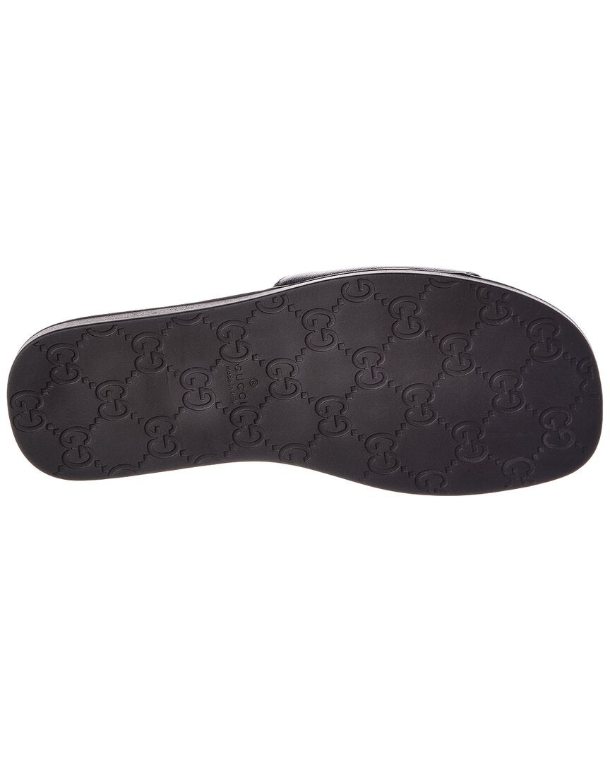 Gucci Gucci Gg Coated Canvas Slide