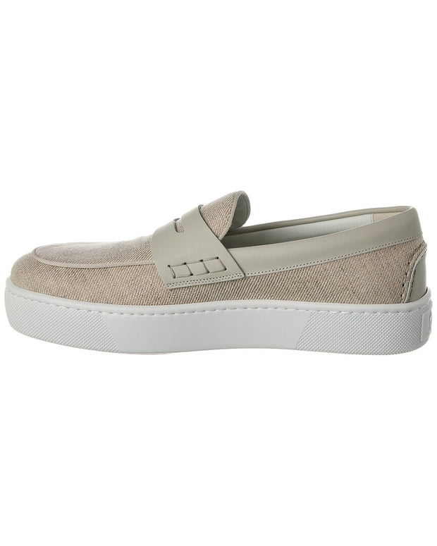 Christian Louboutin Paqueboat Canvas & Leather Platform Loafer