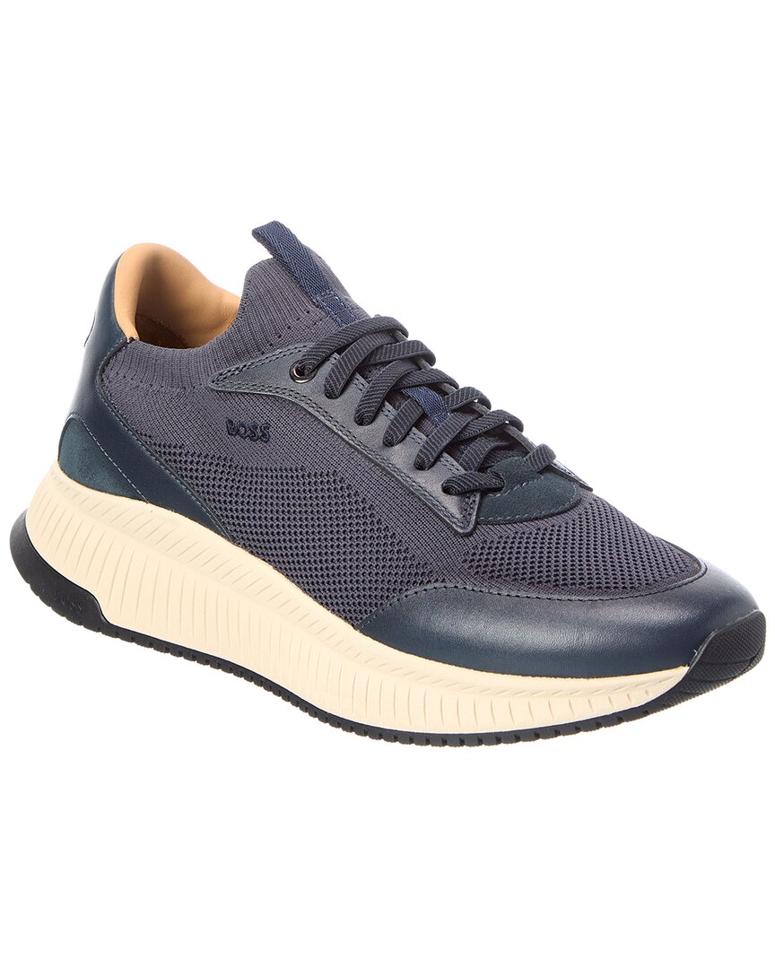 Hugo Boss Hugo Boss Ttnm Evo Knit & Leather Sneaker