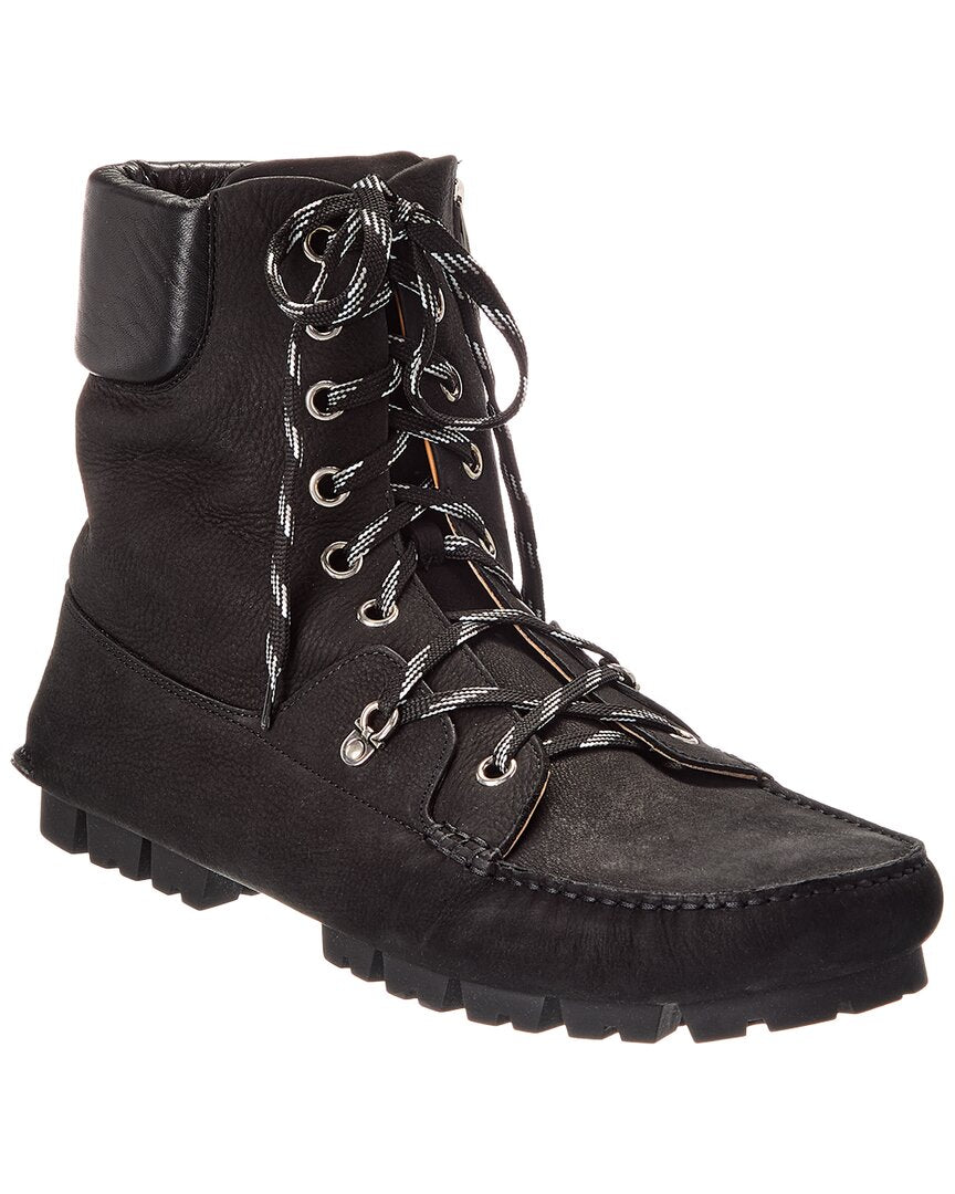 Ferragamo Grifo Leather Hiking Boot
