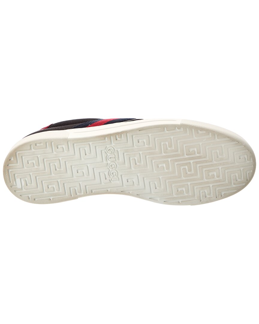 Gucci Gucci Tweed & Leather Slip-On Sneaker