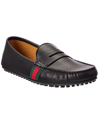 Gucci Gucci Web Leather Driver