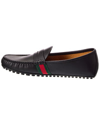 Gucci Gucci Web Leather Driver
