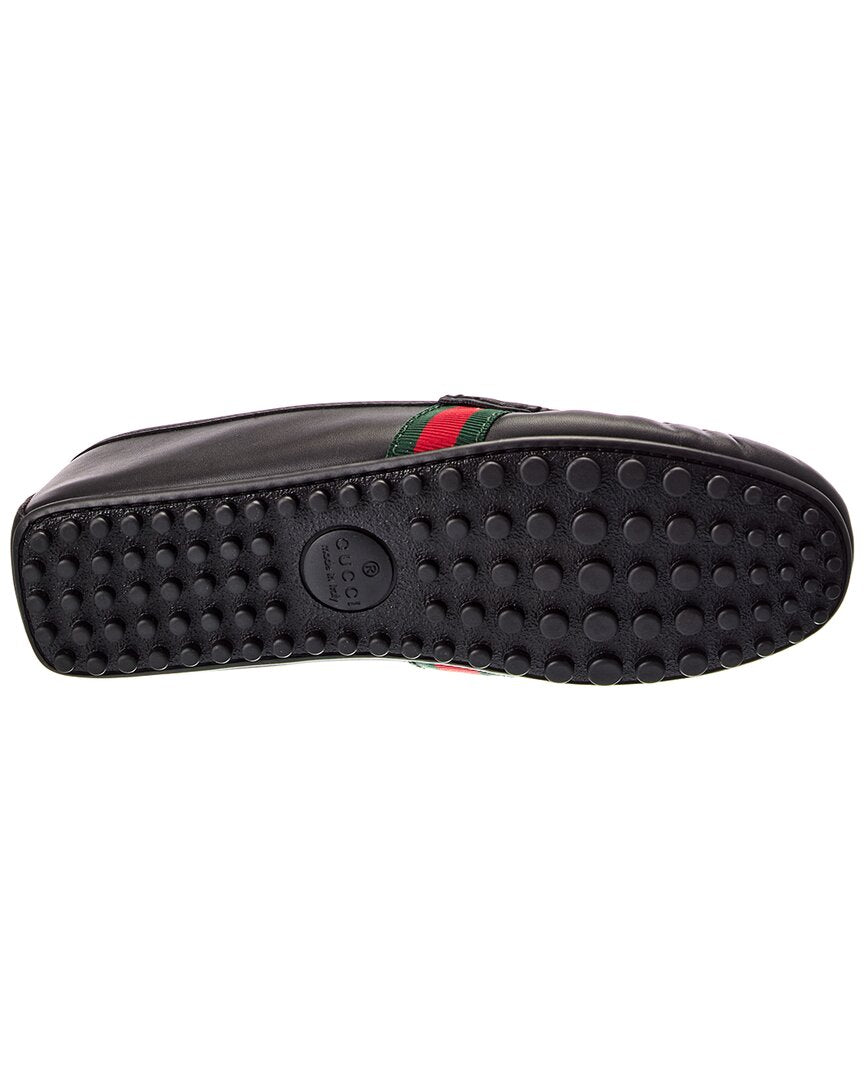 Gucci Gucci Web Leather Driver