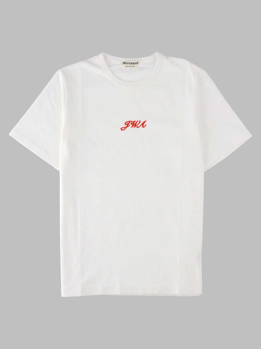 Jw Anderson Men T-Shirt Con Ricamo "Jwa"