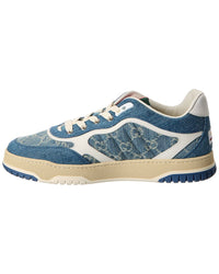 Gucci Gucci Re-Web Gg Denim & Leather Sneaker