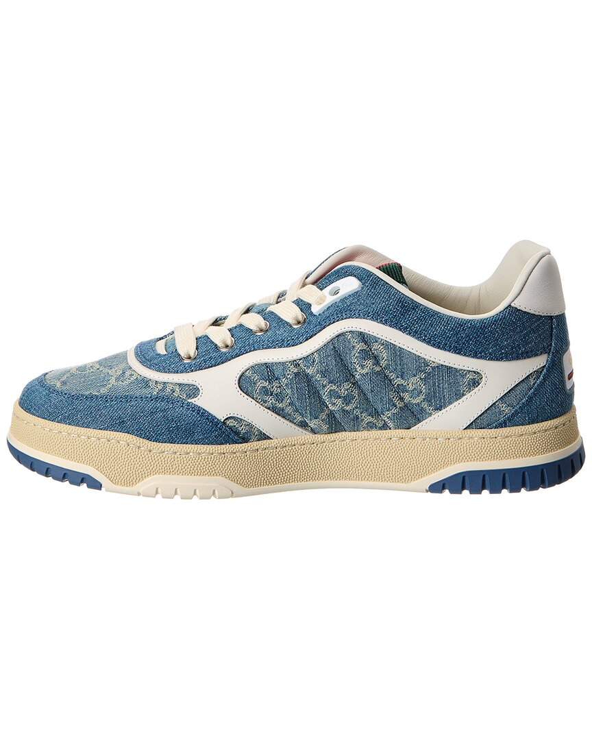 Gucci Gucci Re-Web Gg Denim & Leather Sneaker