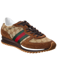 Gucci Gucci Re-Motion Gg Canvas & Suede Sneaker