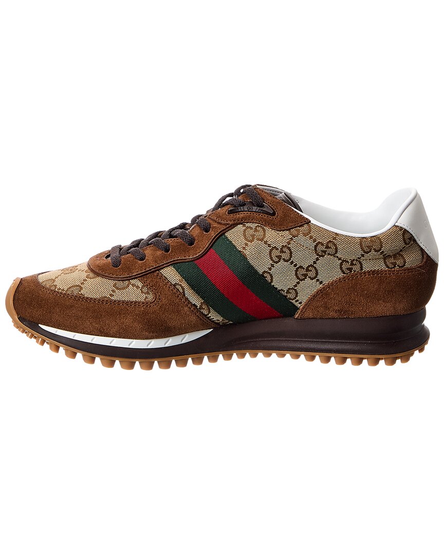 Gucci Gucci Re-Motion Gg Canvas & Suede Sneaker