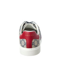 Gucci Gucci Ace Web Gg Supreme Canvas & Leather Sneaker