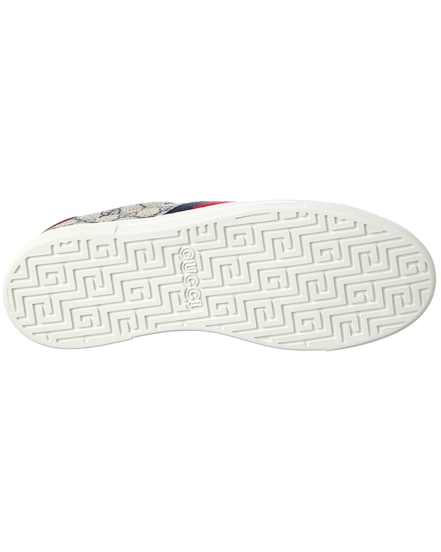 Gucci Gucci Ace Web Gg Supreme Canvas & Leather Sneaker