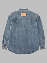 Jw Anderson Men Overshirt In Denim Di Cotone