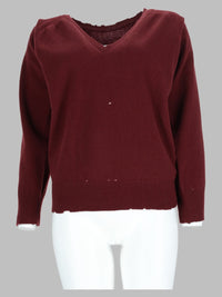 Maison Margiela Women Maglia In Lana Effetto Usurato