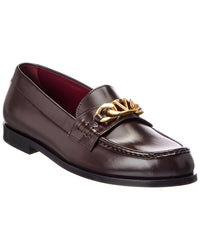 Valentino Valentino Vlogo Chain Leather Loafer