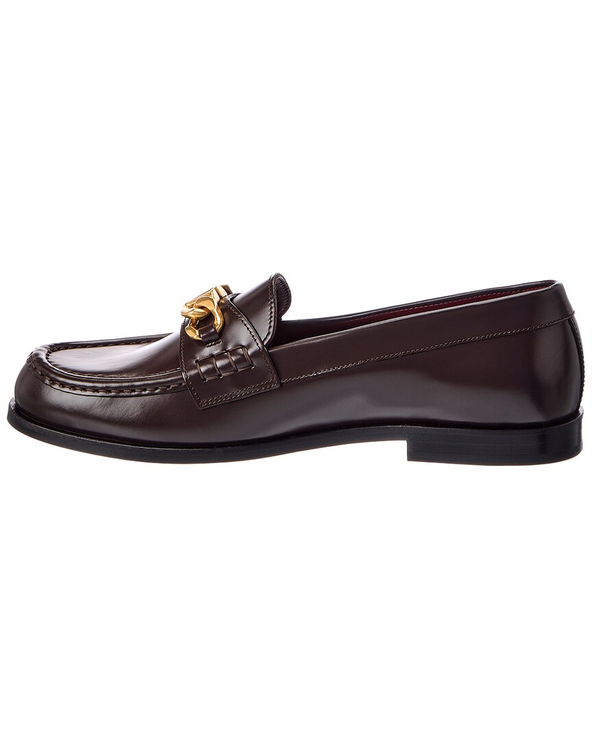 Valentino Valentino Vlogo Chain Leather Loafer
