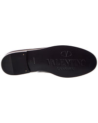 Valentino Valentino Vlogo Chain Leather Loafer