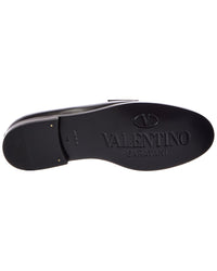 Valentino Valentino Vlogo Chain Leather Loafer