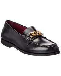 Valentino Valentino Vlogo Chain Leather Loafer