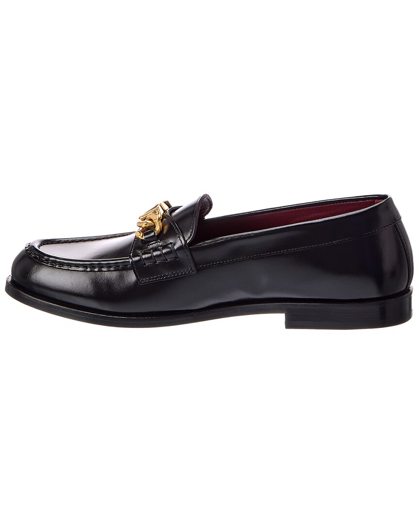 Valentino Valentino Vlogo Chain Leather Loafer