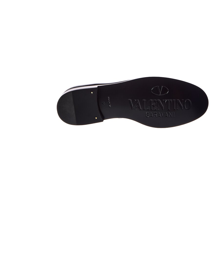 Valentino Valentino Vlogo Chain Leather Loafer