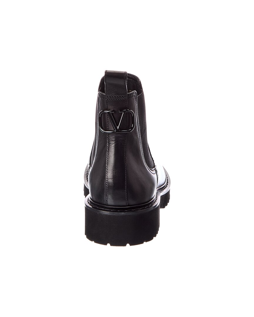 Valentino Valentino Beatle Lacquered Vlogo Leather Boot