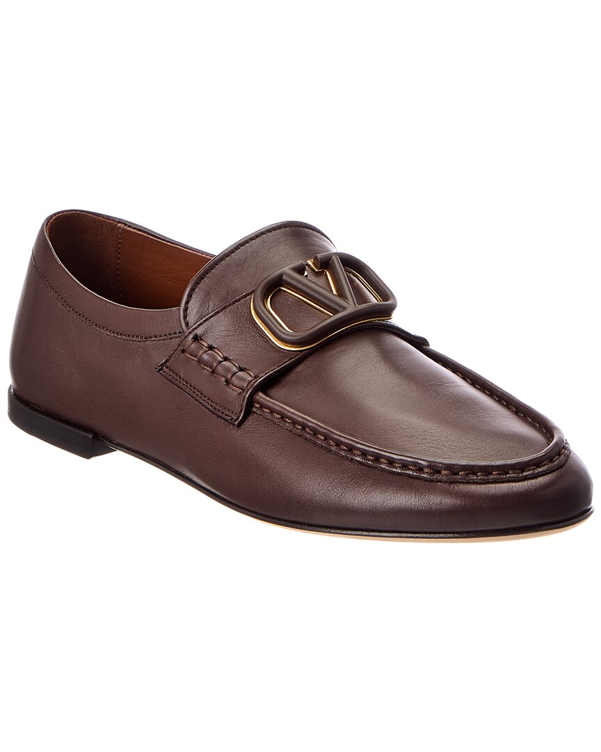 Valentino Valentino Vlogo Leather Loafer