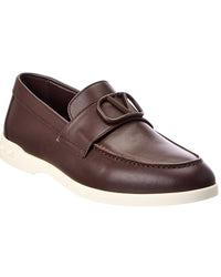 Valentino Valentino Vlogo Leather Loafer