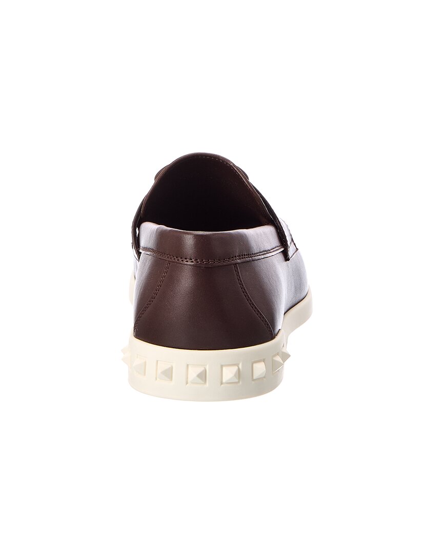 Valentino Valentino Vlogo Leather Loafer