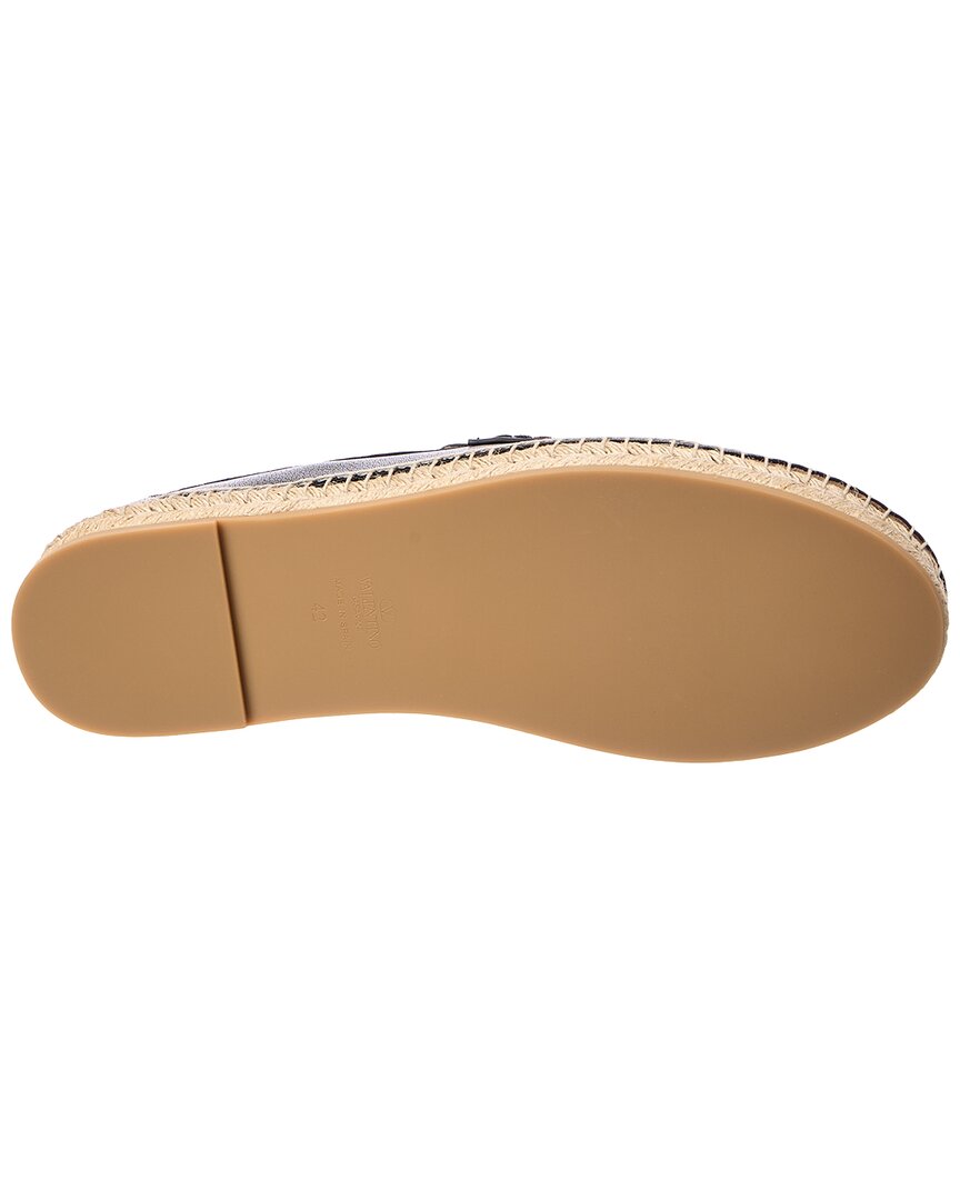 Valentino Valentino Vlogo Leather Espadrille
