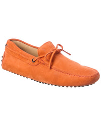 Tods Gommino Suede Driver Red