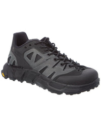 Moncler Silencio Leather-Trim Sneaker Black