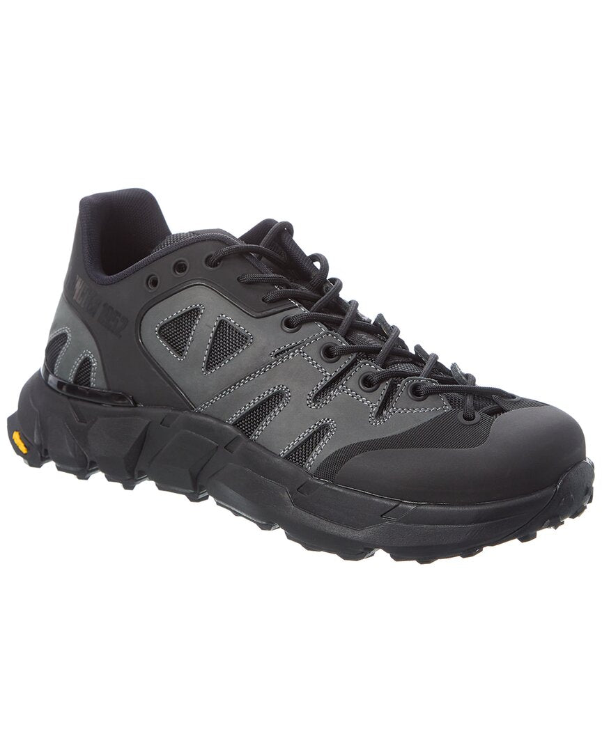 Moncler Silencio Leather-Trim Sneaker Black