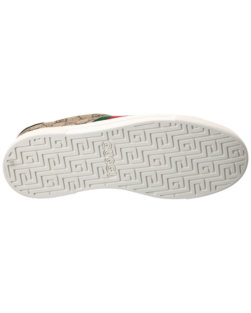 Gucci Gucci Ace Web Gg Supreme Canvas & Leather Sneaker