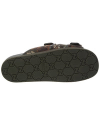 Gucci Gg Canvas & Leather Sandal