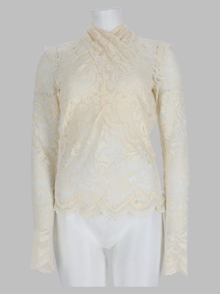 Rabanne Women Top In Pizzo Con Dettaglio Cut-Out