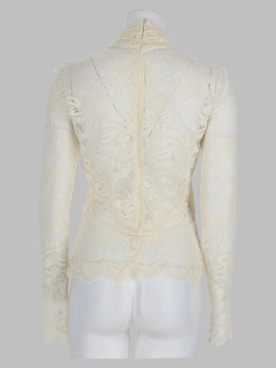 Rabanne Women Top In Pizzo Con Dettaglio Cut-Out