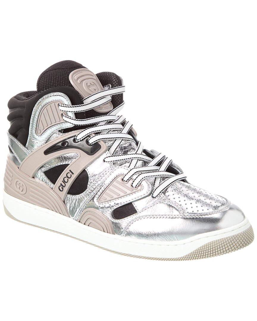 Gucci Basket High Leather Sneaker 6 Black