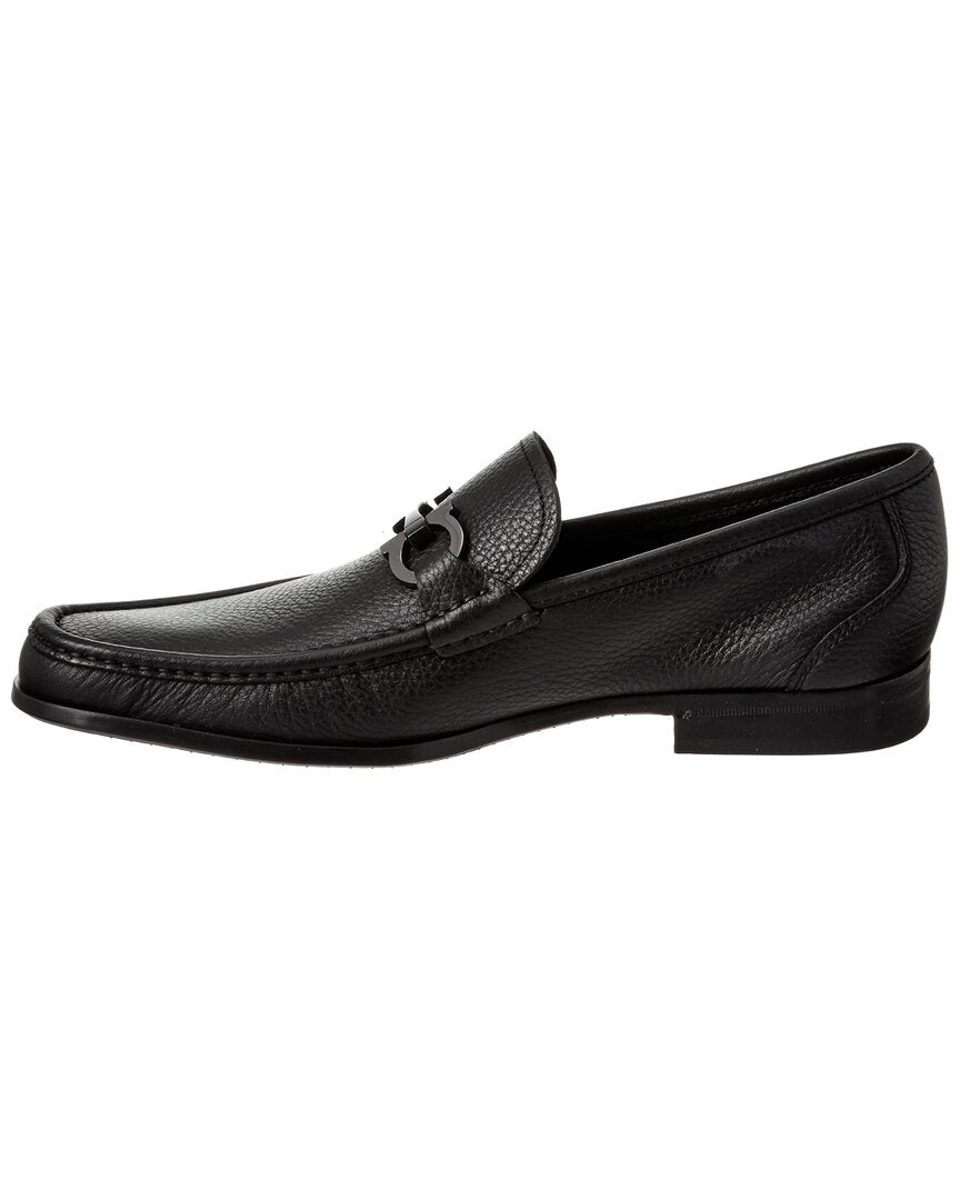 Ferragamo Grandioso Gancini Bit Leather Moccasin