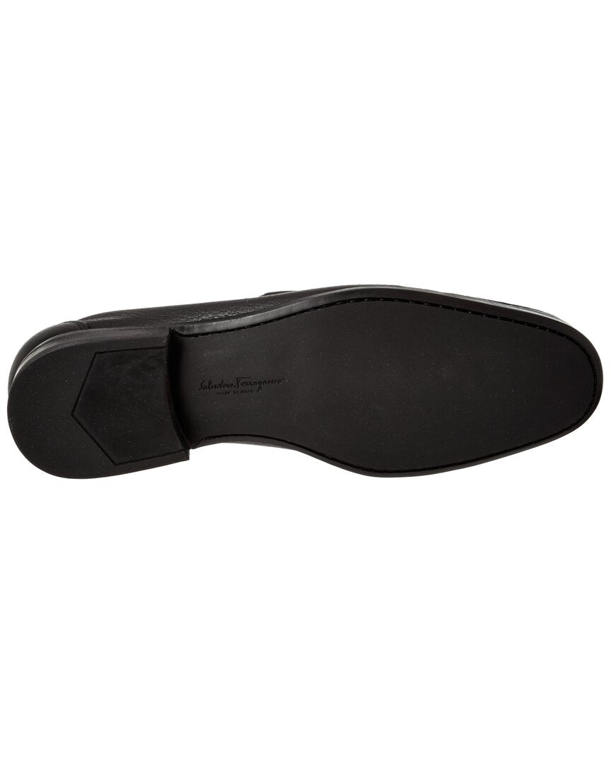 Ferragamo Grandioso Gancini Bit Leather Moccasin