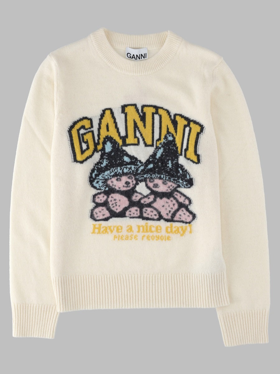 Ganni Women Maglia "Teddy Mushroom"