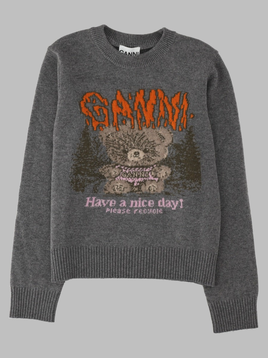 Ganni Women Maglia "Teddy Forest"