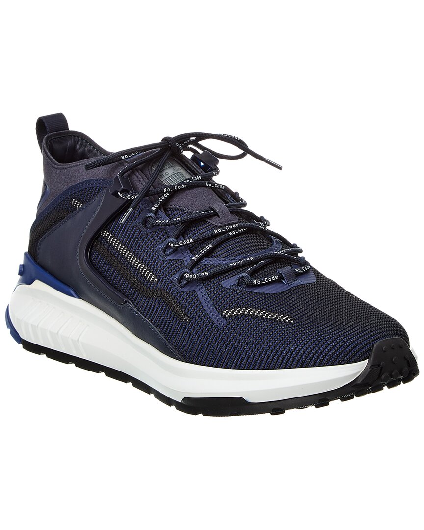 Tod’S No_Code Knit & Leather Sneaker