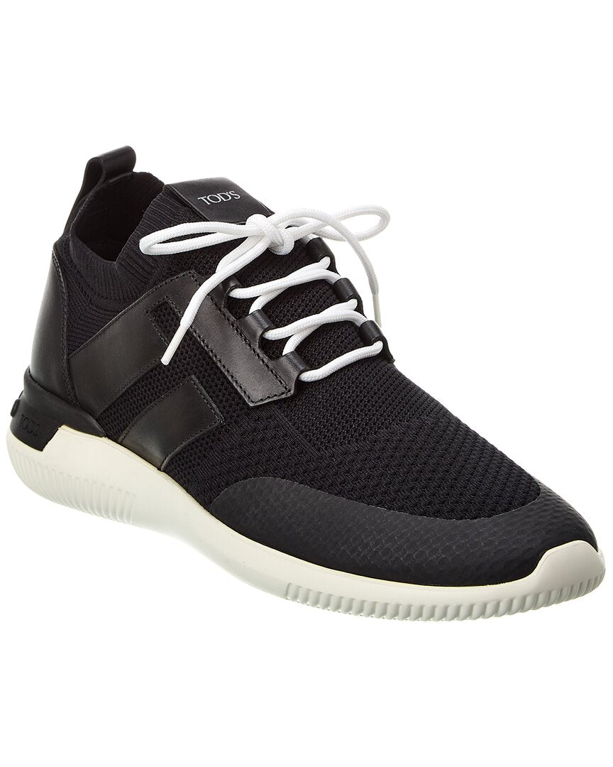 Tod’S Sportivo Light Knit & Leather Sneaker