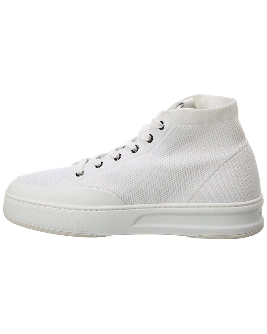 Tod’S Knit & Leather High-Top Sneaker