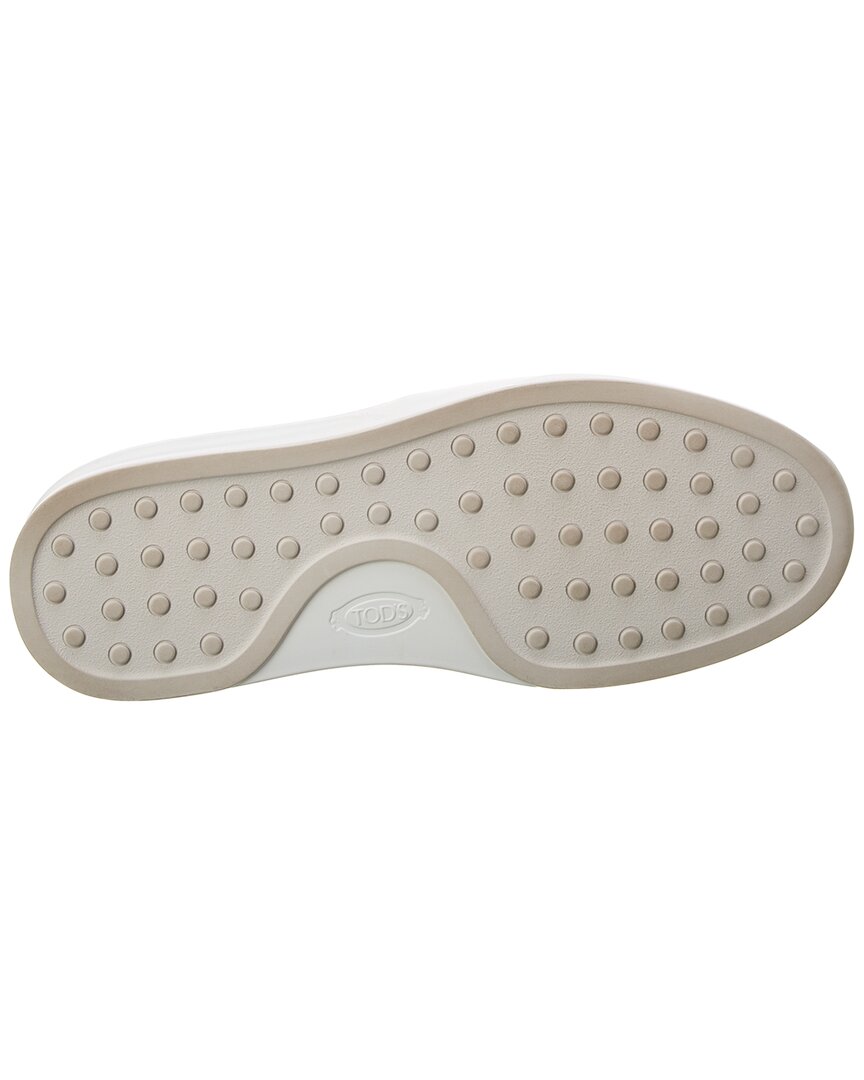 Tod’S Knit & Leather High-Top Sneaker